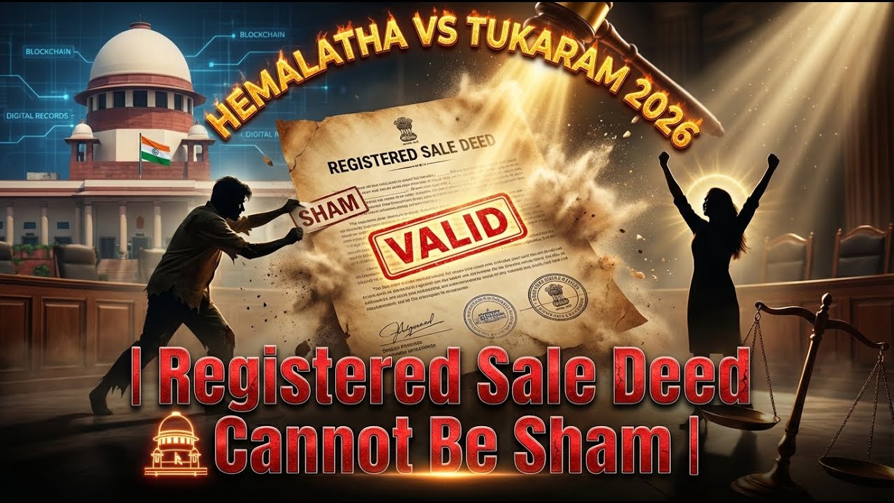 "Hemalatha vs Tukaram 2026 | Registered Sale Deed Cannot Be Sham | Supreme Court Verdict"