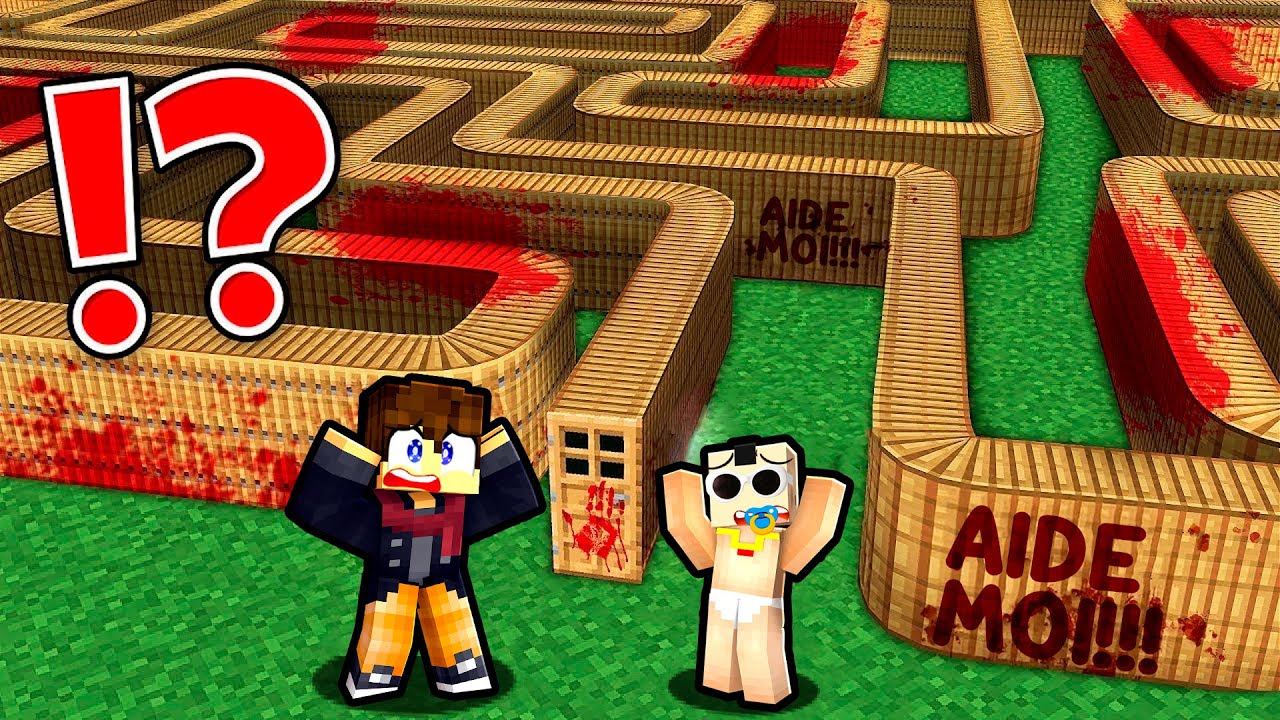 PIÉGER dans un LABYRINTHE ENSANGLANTER sur Minecraft !