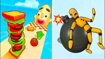 Puppet Bone Smashing Vs Sandwich Runner 💐🌷🌹 Walkthrough All New Max Update Mobile Gameplay UJ2141