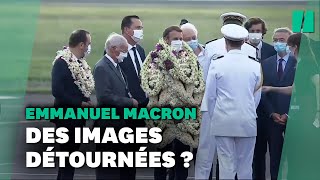 Macron enseveli de fleurs en Polynésie? Des journalistes étrangers dupés par ce détournement