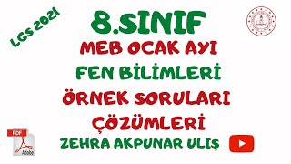 MEB Ocak Ayı Fen Bilimleri Örnek Sorular Çözümü/ LGS 2021
