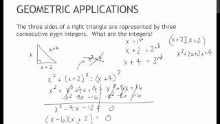 19 Solve Geometric Applications of Quadratic Equations (1.5)