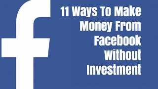 11 ways to make money from facebook without investment. -
http://selfmadesuccess.com let's connect! twitter
https://twitter.com/mrjustinbryant h...