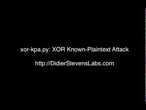 xor-kpa.py: XOR Known-Plaintext Attack