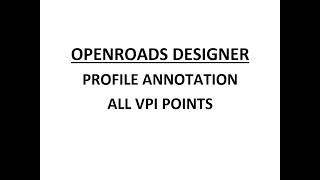 Profile Labeling   All VPI Points