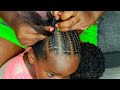 Simple stitch cornrows || cutekids hairstyles