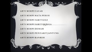 Arti MIMPI sakit kepala, kanker, penyakit jantung, demam, sakit gigi, mata perih.
