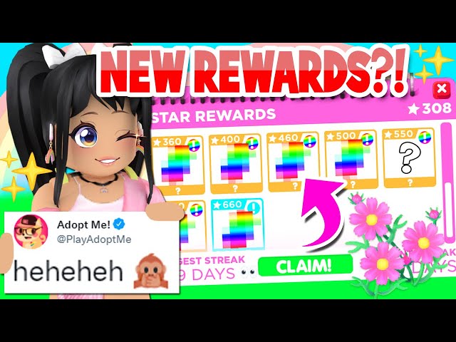 Adopt Me! on X: ⭐️ Star Rewards Update!⭐️ 🗓️ NEW Star Rewards system -  get stars for logging in, and collect new unique pets and toys from the  calendar! 🐈 ✨ Get