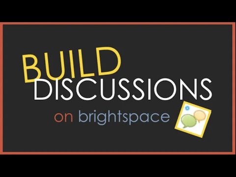 How to Build a Discussion Forum on Brightspace