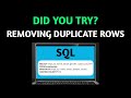 Remove Duplicates in SQL Like a PRO in 2025 | SQL Queries