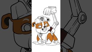 Rubble paw patrol Coloring page