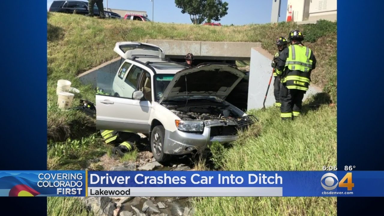 newspaper mockup Driver Ends Up In Drainage Ditch