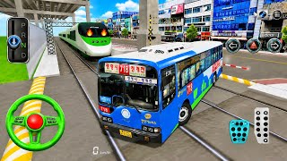 Express Bus vs Crazy Green Bullet Train! 😱 | 3D Driving Class screenshot 5