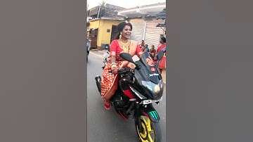 Rowdy Baby 🔥 Which One Is Best R15 Or Pulsar 220 #ladybiker #trending #shorts #viralvideo #youtube