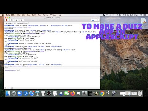 How To Make A Quiz App In Apple Script|| {For Mac}