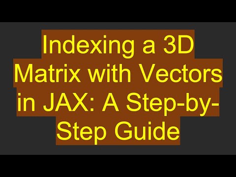 Indexing a 3D