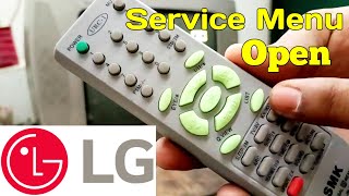 How To Open All Lg Crt Tv Service Mode
