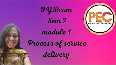 process of service delivery IIfybcomIIsem 2 II module 1