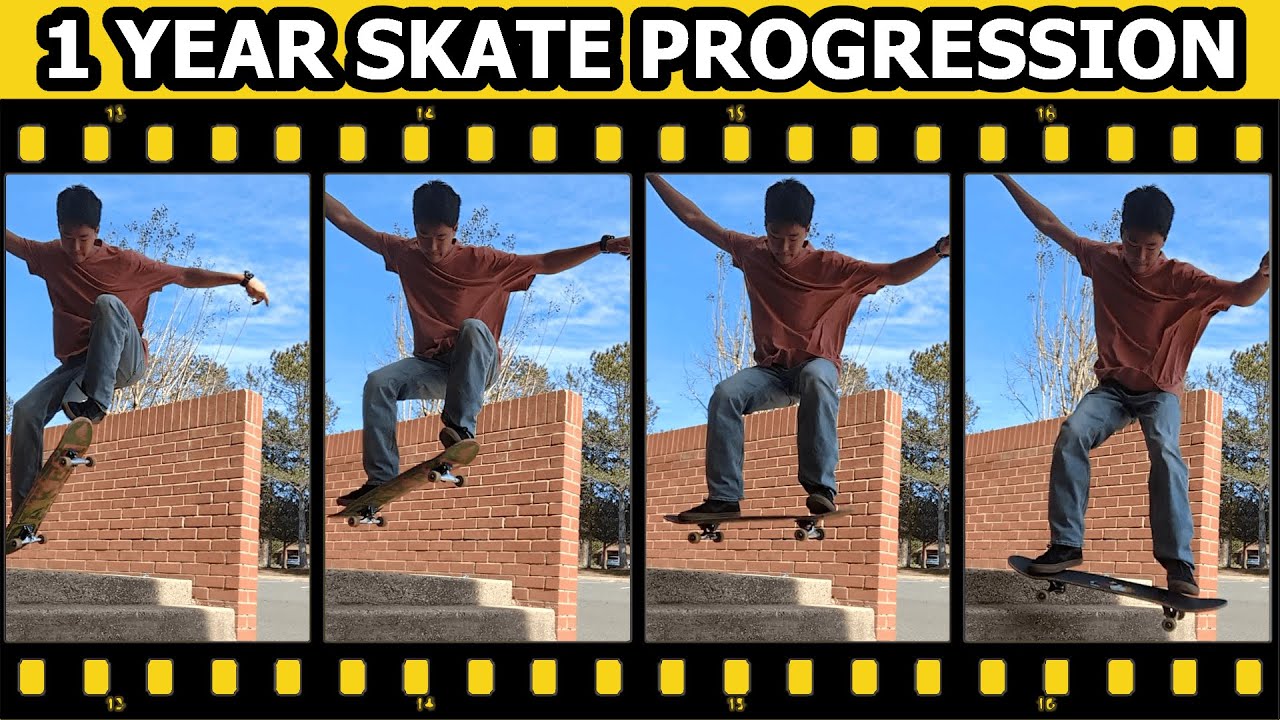 Realistic 1 Year Skateboard Progression! YouTube