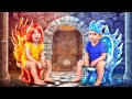 ¡Ember y Wade de Elementos en la Vida Real! ¡Los Elementos Fuego Versus Agua Construyeron