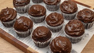 Moist Chocolate Cupcake & yummy chocolate ganache (without chocolate ) recipe