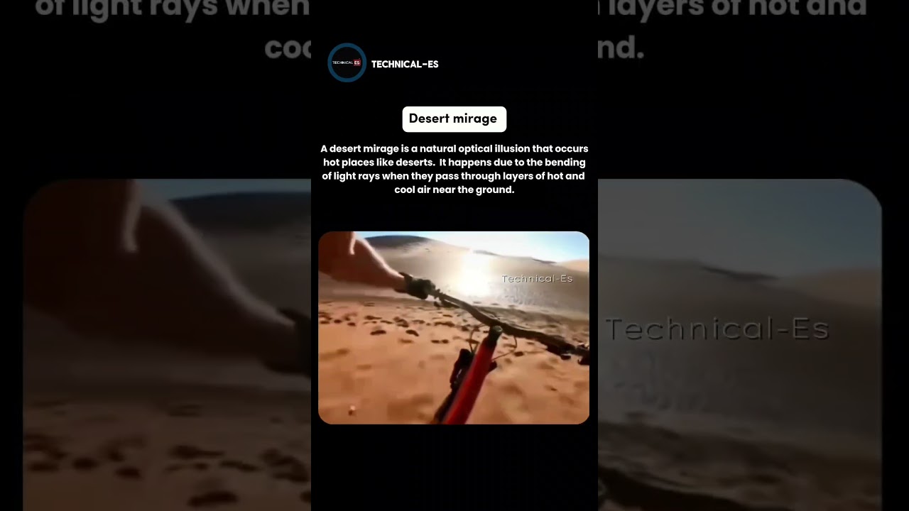 "Why You See Water in Deserts 🌵😱 | Mirage Science Explained!" 