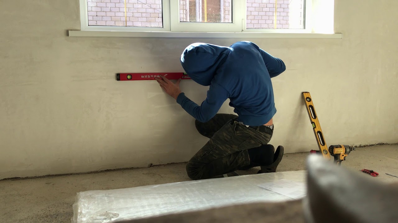 Установка Стального радиатора Отопления - YouTube