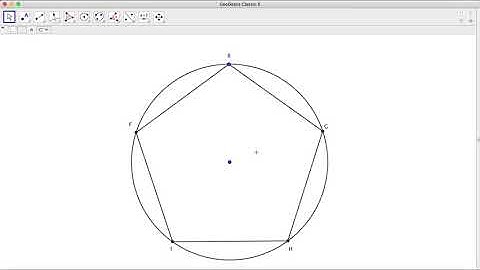 MTHE 3070 Constructions Pentagon given circle Geogebra