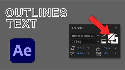 How To Create Outline Text in - After Effect