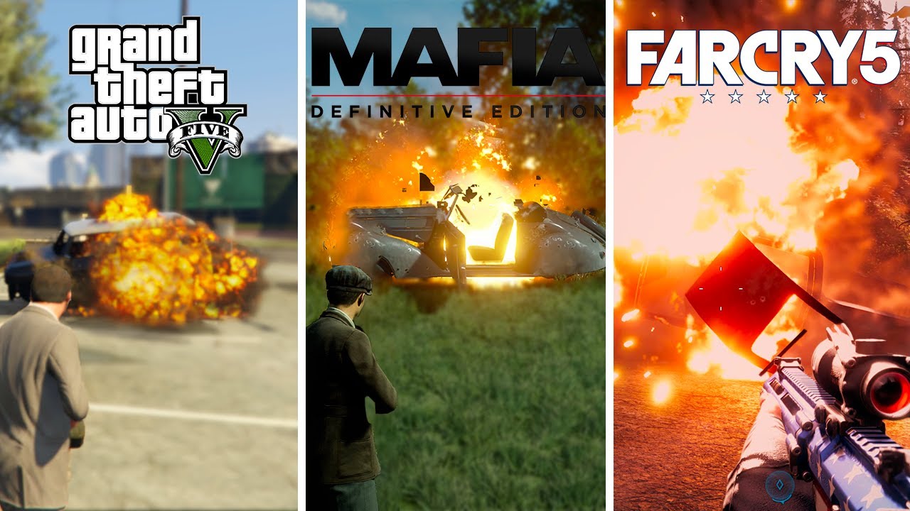 Car Explosion Animation in 20 Video Games