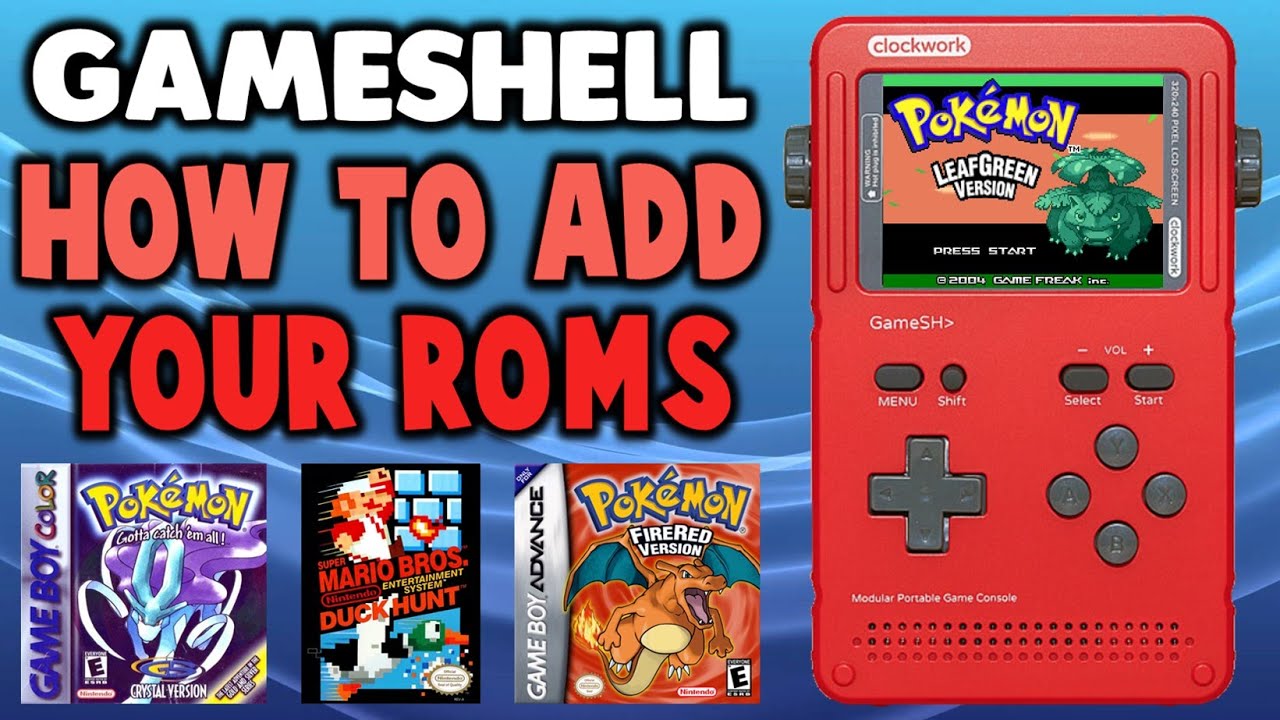 How To Add ROM's To Your GameShell (GBA/NES/MAME) - YouTube