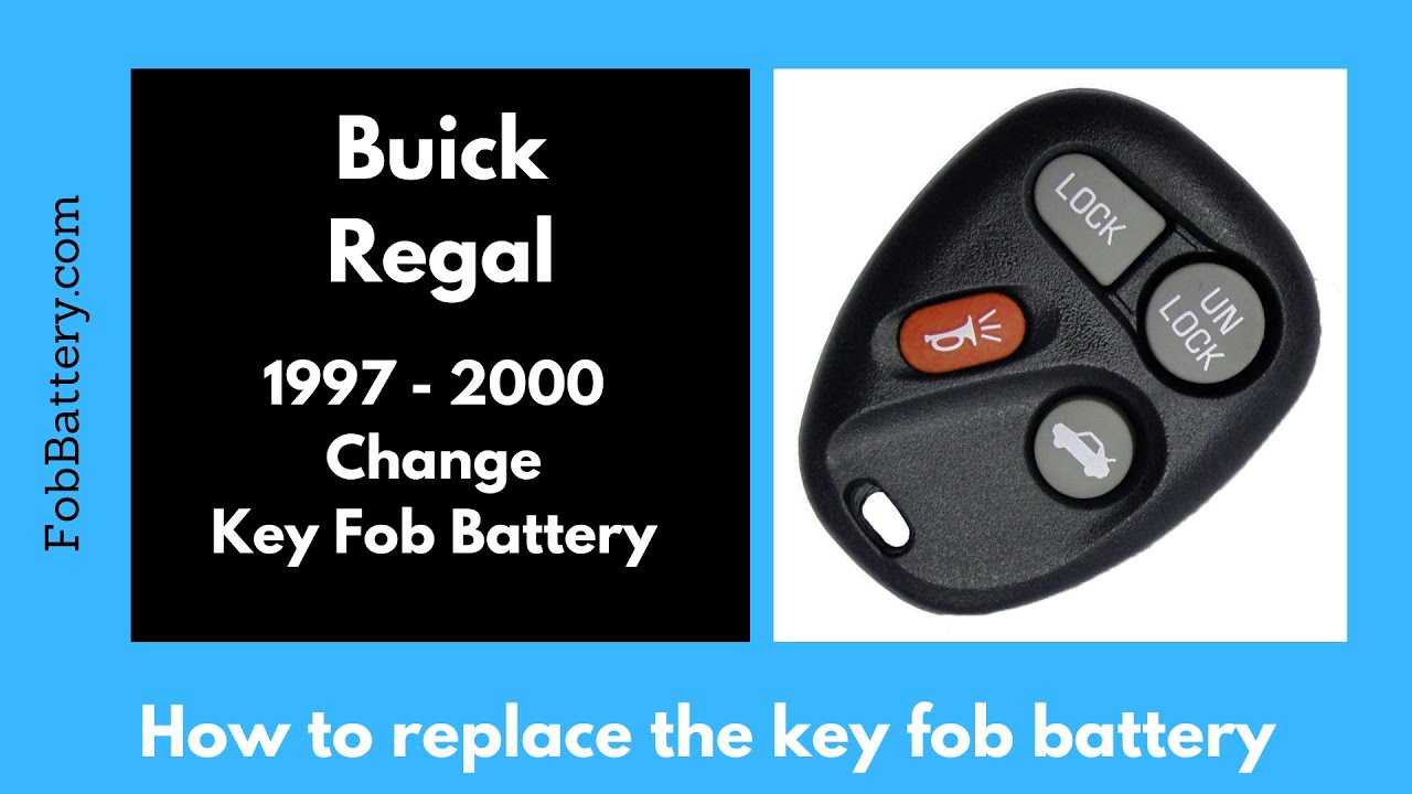 Buick Regal Key Fob Battery Replacement (1997 - 2000) - YouTube