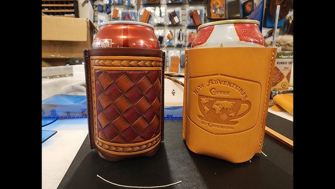 My second attempt at a White Claw Koozie : r/Leathercraft