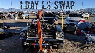 Insane 1 Day 1967 Mustang LS Swap at Roadkill Zip Tie Drags