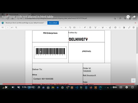 tcpdf baar code