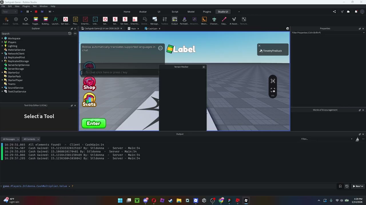 Roblox Studio ASMR Programming | Cash Grab