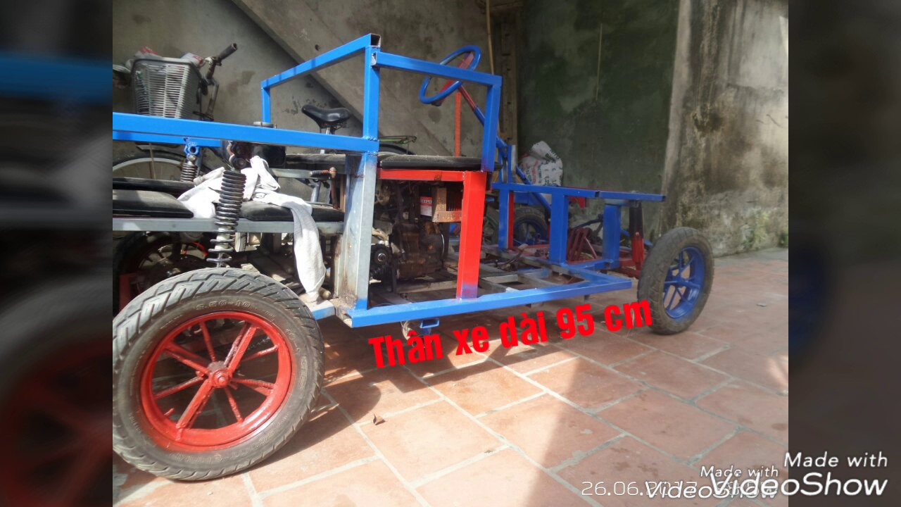 Tự chế xe 4 bánh đơn giản - youtube