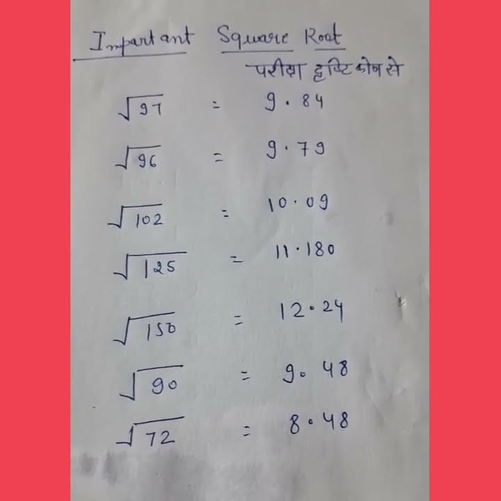 Important Square root #maths#tricks#clas10th#viralvideo#tending - YouTube