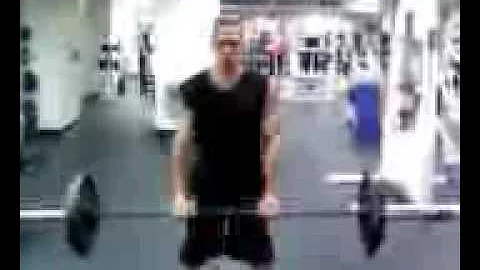 Kenneth Klotz of REEF FITNESS - Hang Cleans 205lbs...