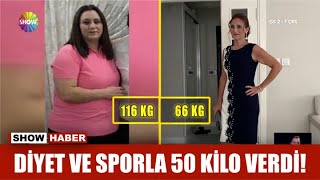 Diyet ve sporla 50 kilo verdi! Resimi