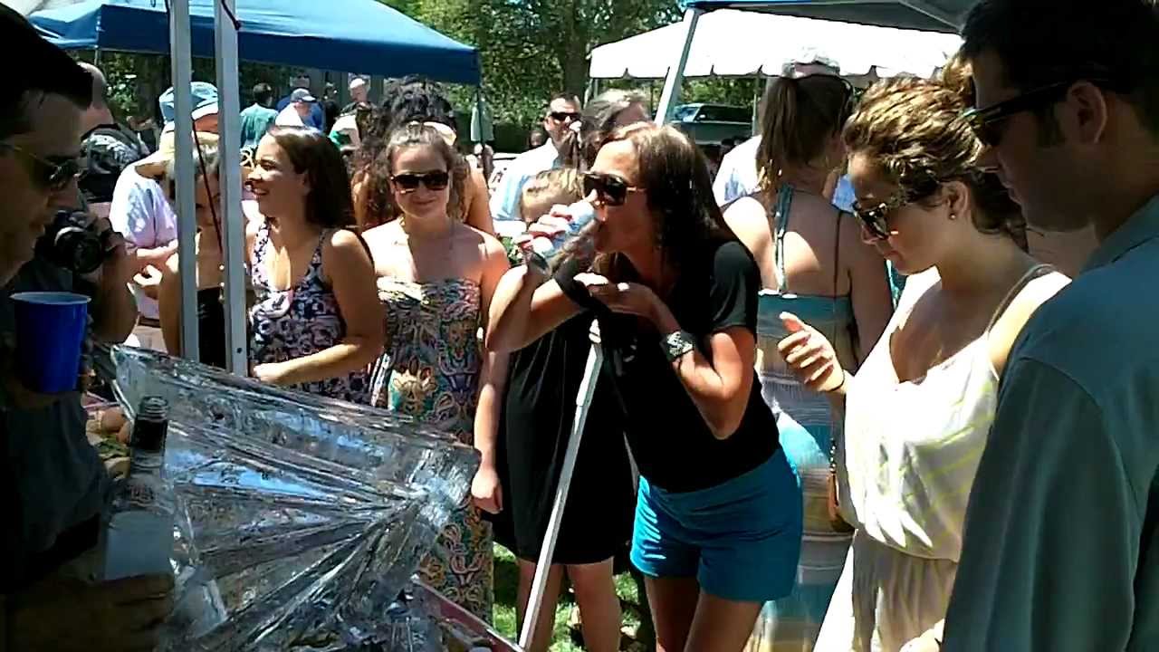 Ice Luge/ Liquor Luge Chick Takes Jager Shot follow by a beer YouTube