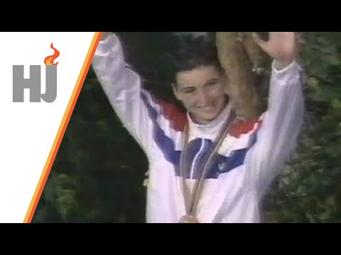 1992 Barcelone - le podium de Catherine Plewinski (100m papillon)