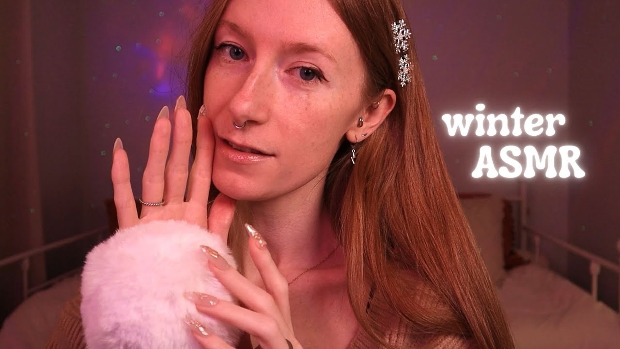 Soft-spoken ASMR | Describing a snowy, winter scene 🌨️ (Cozy mic scratching)