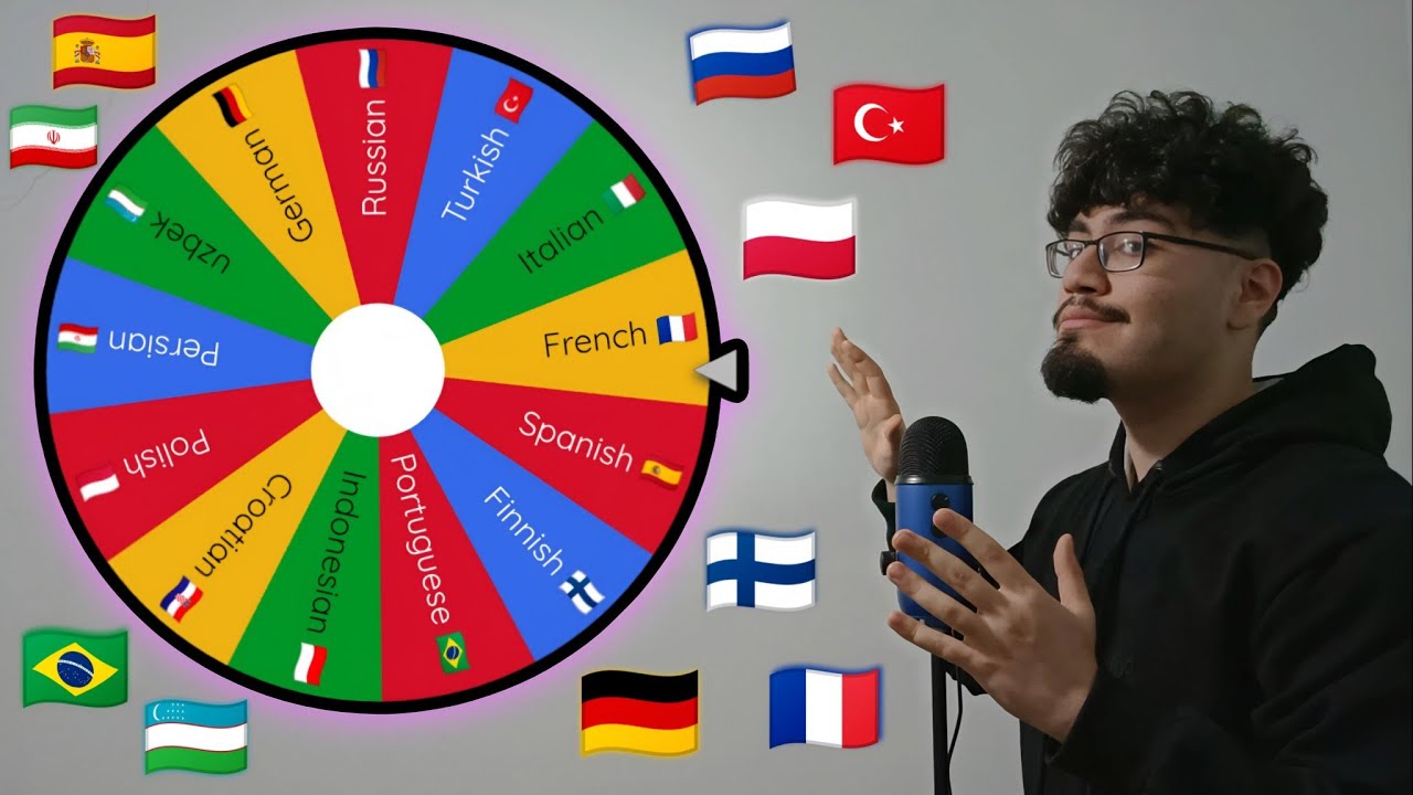 ASMR Different Language Challenge! (Only 7 Spins!)