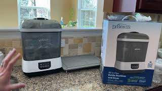 Dr. Brown's All-in-One Sterilizer and Dryer for Baby Bottles Unboxing and Review