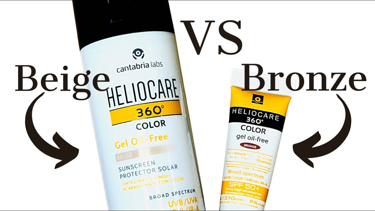 Heliocare 360 Oil Free Color BRONZE VS Heliocare 360 Oil free Color BEIGE 