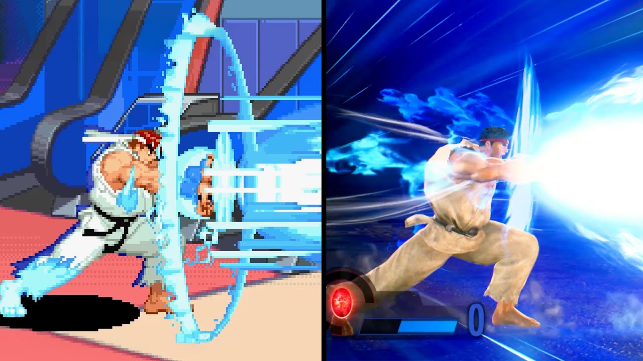Ryu's Shinku Hadoken in VS Games (1996–2017) - YouTube