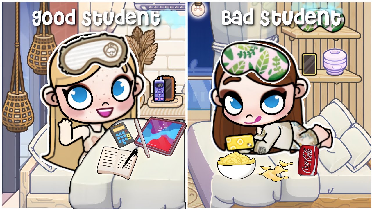 Good Student VS Bad Student 🌃😴💤 | Avatar World | Pazu