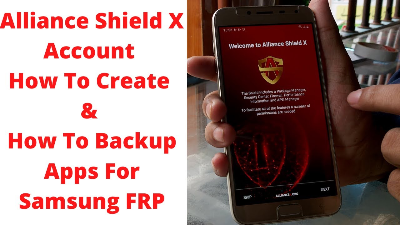 Create Alliance Shield x Account For Samsung Android 11 Frp Bypass