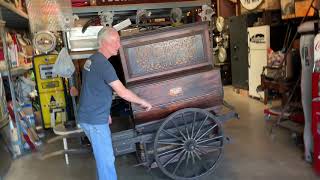1800's Antoniazzi Barrel Piano Organ Pushcart SOLD FOR $3,995